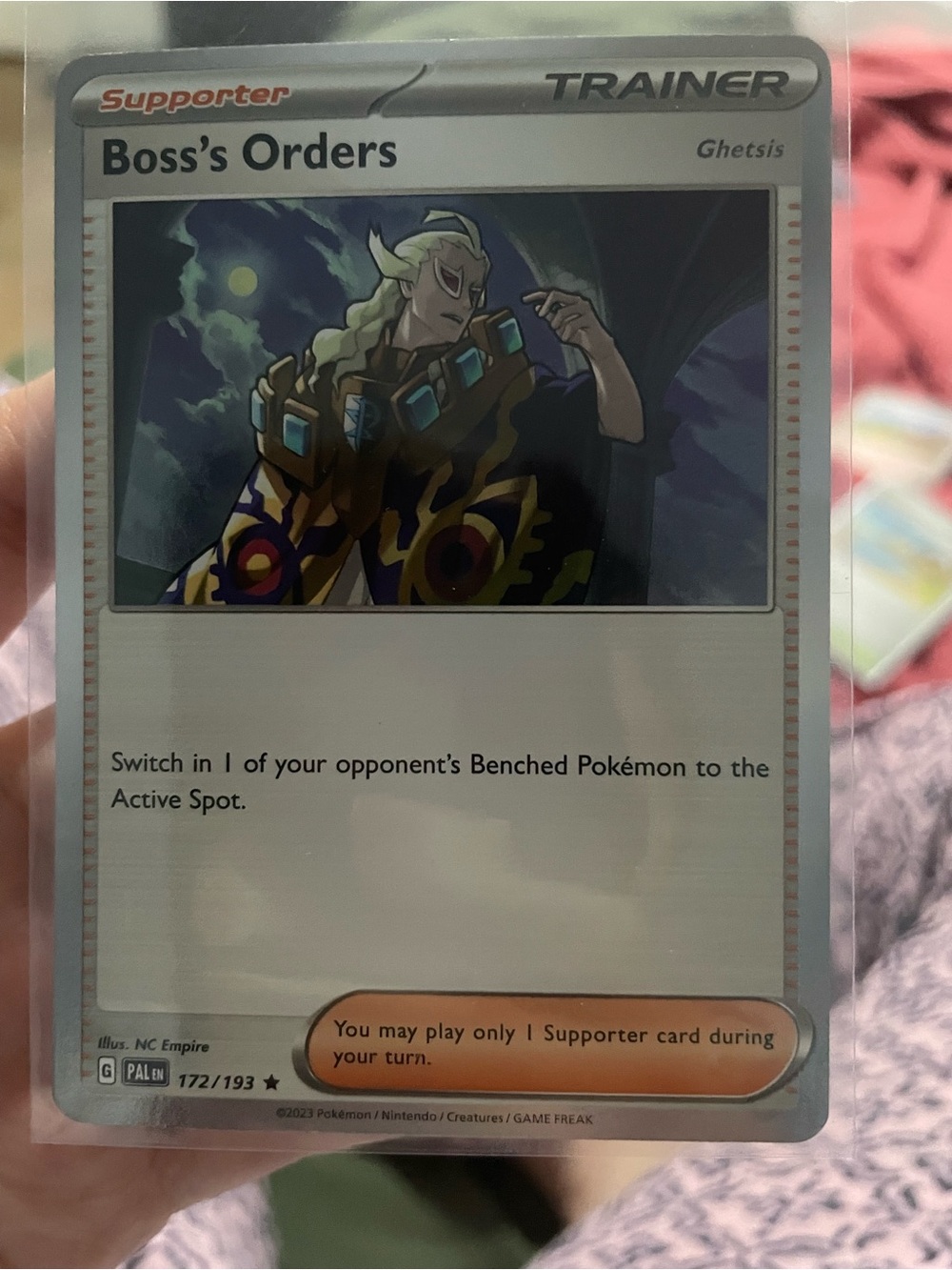 Boss's Orders Trainer Card ( holo)